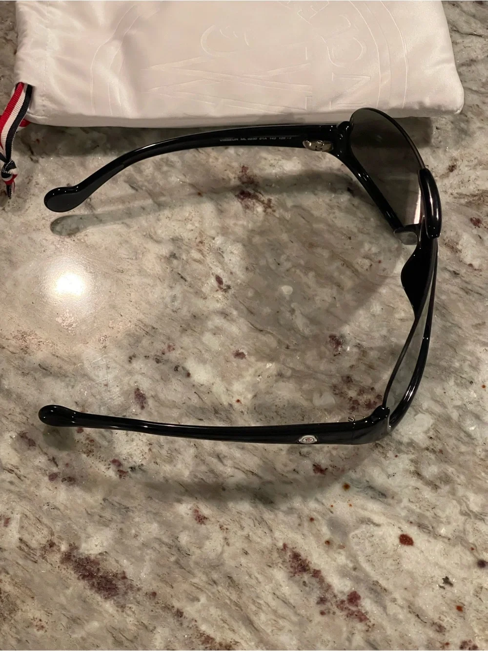 Moncler Black Shield-Style Sunglasses with Dark Smoke Lenses: ML0230-01A